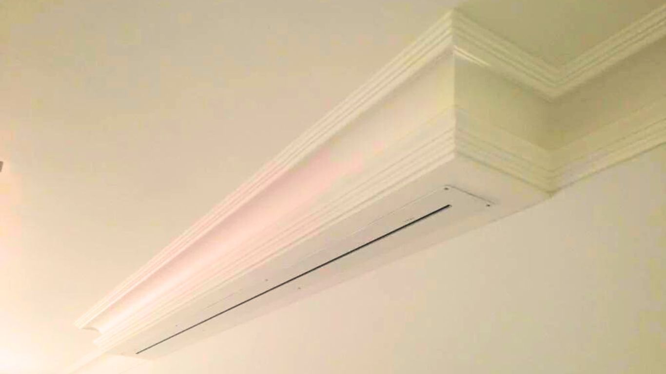 Projector Screen in a False Ceiling