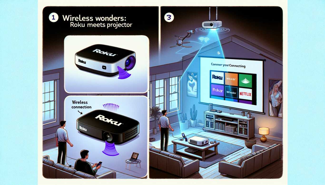 How to connect a Roku to a projector wirelessly