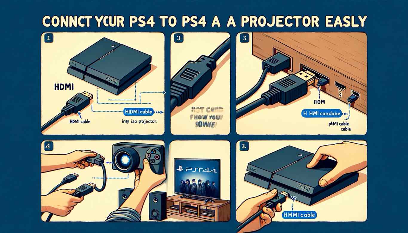 How to connect ps4 to the projector