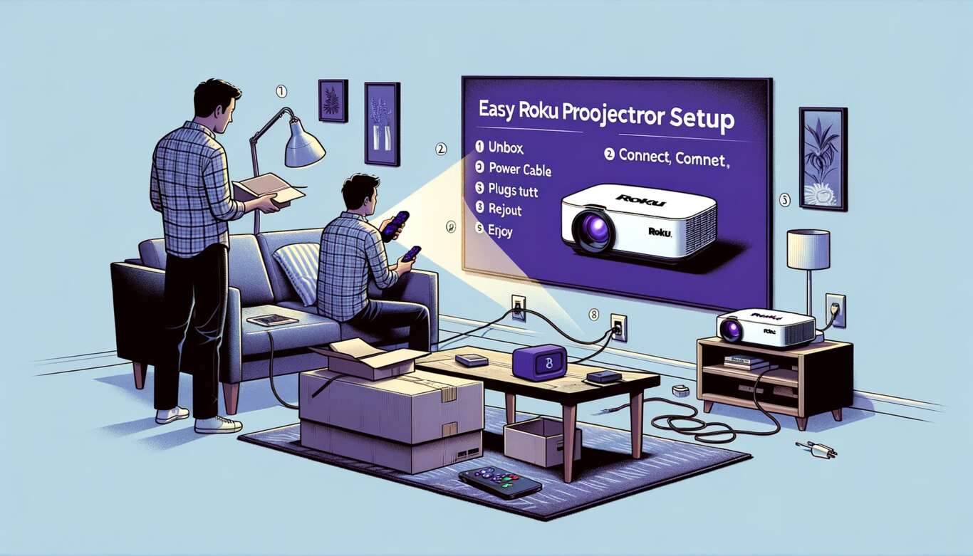 How to set up a Roku projector
